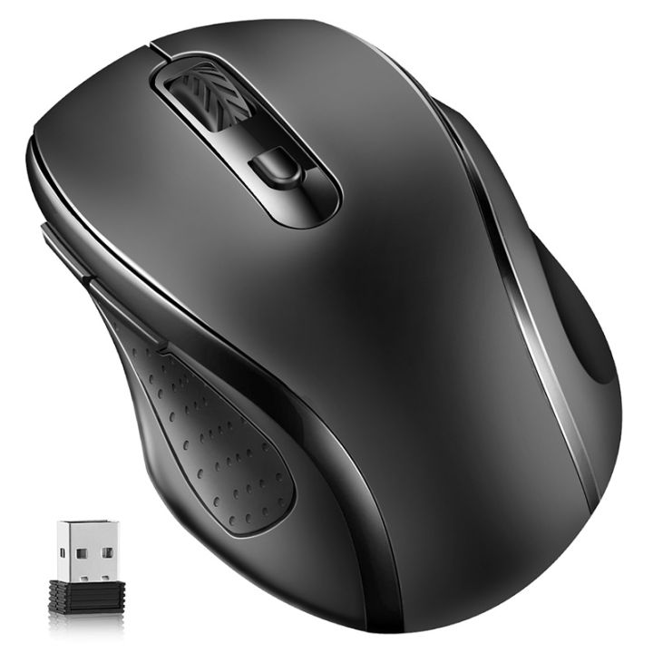 【BestGO】VicTsing MM057 2.4G Wireless Mouse Portable Mobile Optical Mouse with 6 Buttons 5 Adjustable DPI Levels for Notebook PC Laptop