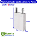 Aluminum Water Cooling Block for Peltier Module 40mm to 200mm Liquid Cooler Radiator for CPU GPU Heat Sink by Electrica. 