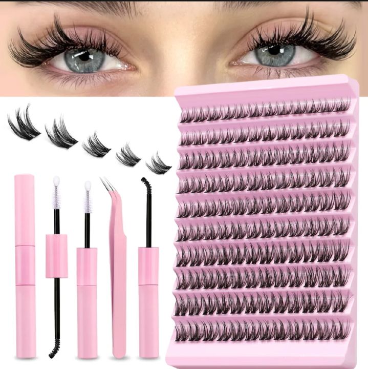 Professional DIY Eyelash Extension Kit – 200 Lash Cluster Set with ...
