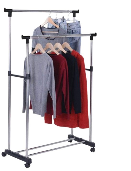 Cloth%20hanging%20stand%20-%20Double%20Pole%20%20Floor%20Cloth%20Hanger%20-%20Cloth%20Drying%20Rack%20-%20Image%202