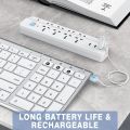 Jelly Comb Multi-Device Keyboard Supports up to three devices simultaneously and easily switch. 