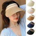 【HOT】 Summer Woman Sun Hats Female Outdoor Visor Caps Hand Made Straw Cap Casual Shade Hat Empty Top Hat Fishing Vacation Beach Caps. 