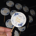 CUSTOMIZED Baat Pakki/Date Fixed Mithai Cupcake Toppers Pack of 10, Perfect for Engagement & Wedding Party Celebration ,Baat Pakki & Wedding Party Celebration Toppers. 