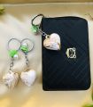 Cute marble heart keychain for girls, Stylish marble heart design keychain for women bag hanging. 