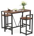3-Piece Bar Table Set, Kitchen pub Dining Table and 2 Stools New Luxury Dining Table set. 