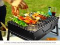 Charcoal Grill Barbecue Portable Grill, Stainless Steel Folding BBQ Grill Tabletop Outdoor Camping Picnic Burner/Barbecue Grill Portable Book Style. 
