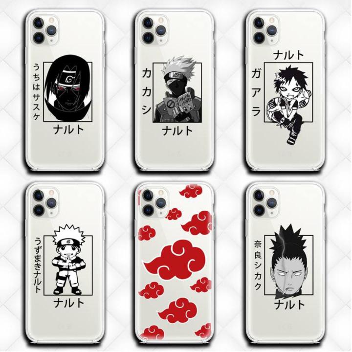 Naruto Kakashi Uchiha Itachi Gaara Phone Case Clear for iphone 13 12 11 Pro max mini XS 8 7 Plus X SE 2020 XR cover