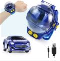 Mini RC Car Watch Toy Cartoon Remote Control USB Electric Wrist Strap Racing Cars Watch For Children Gift Toy. 