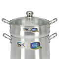 SK 24 cm Metal Finish Couscousera Steamer Pot - Heavy Gauged. 