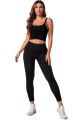 YOGA BASIC RIBBED KNIT CROP SPORTS CAMI TOP. 
