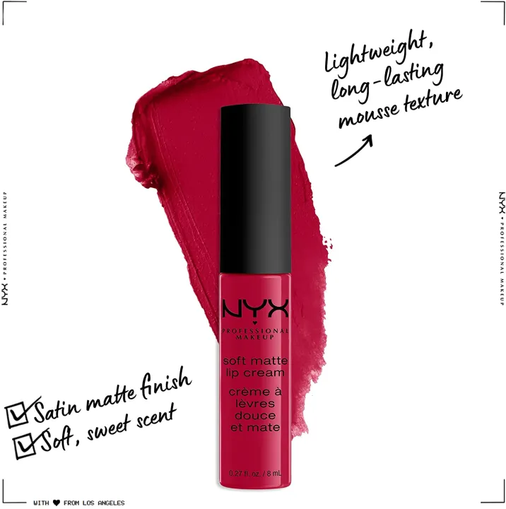NYX%20Professional%20Makeup%20-%20Cosmetics%20Soft%20Matte%20Lip%20Cream%20Liquid%20Lipstick%2010%20Monte%20Carlo%20-%20Image%203