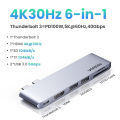 UGREEN Multifunction Adapter USB C Hub Dual Type C to USB 3.0 Splitter HDMI Adapter for MacBook Pro USB 3.0 USB Type C to 4K HDMI, Thunderbolt 3 100W Power Delivery, 3 USB 3.0 Port Station for MacBook Air 2024, MacBook Pro 2024. 