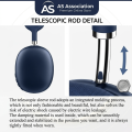 AS Association Wireless Bluetooth 5.0 Headphones With Mic - Over Ear HiFi Stereo Deep Bass Headset For Gaming Gym - Noise Cancelling Foldable Earphones Support AUX/TF Card For Android Mobile Laptop PC. 