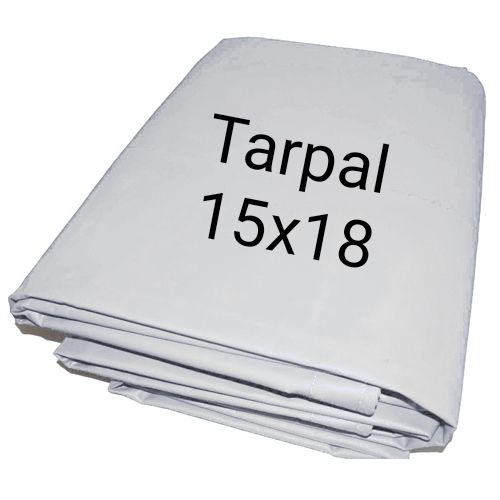15x18 Plastic Tarpal Stitched White outdoor Waterproof Tarpal Store