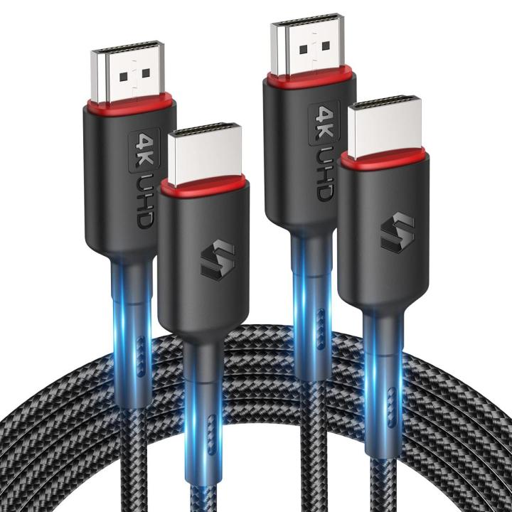 Silkland 4K HDMI Cable 2M -Pack, Support 4K@60Hz, ARC, HDR, 3D, Ethernet, HDMI ARC  Compatible for TV, Blu-Ray, PS4/5, Xbox, Projector, Soundbar, Sky, PC, Laptop etc.