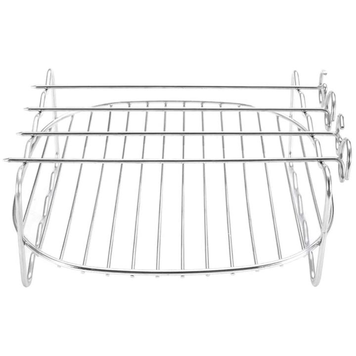Air Fryer Double Layer Rack, Multi-Purpose Air Fryer Rack, Metal Holder Air Fryer (7Inch,4Pins)