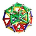 8mm Balls and  Magnetic Rods Multi Colour Rods Toy,Magnet Balls and Sticks (63 pcs). 