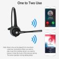 AIKELA V5.0 Bluetooth Headset with Noise Cancelling Microphone, Wireless Headset with Charging Dock Stand Headphones with Mute Mode for Home Office Truck Driver Business Call Center Computer Phone. 