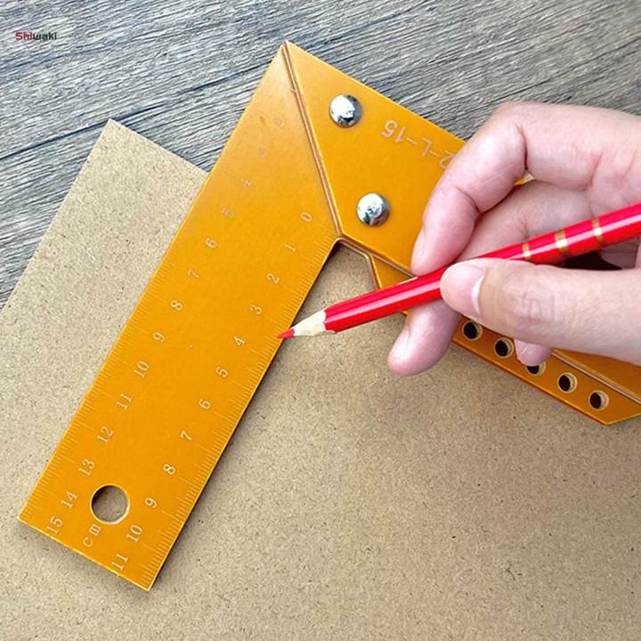 15cm Ruler Woodworking Measurements Ruler Layout Tool Equipment Carpentry Framing Square for Engineer Machinists Marking Building