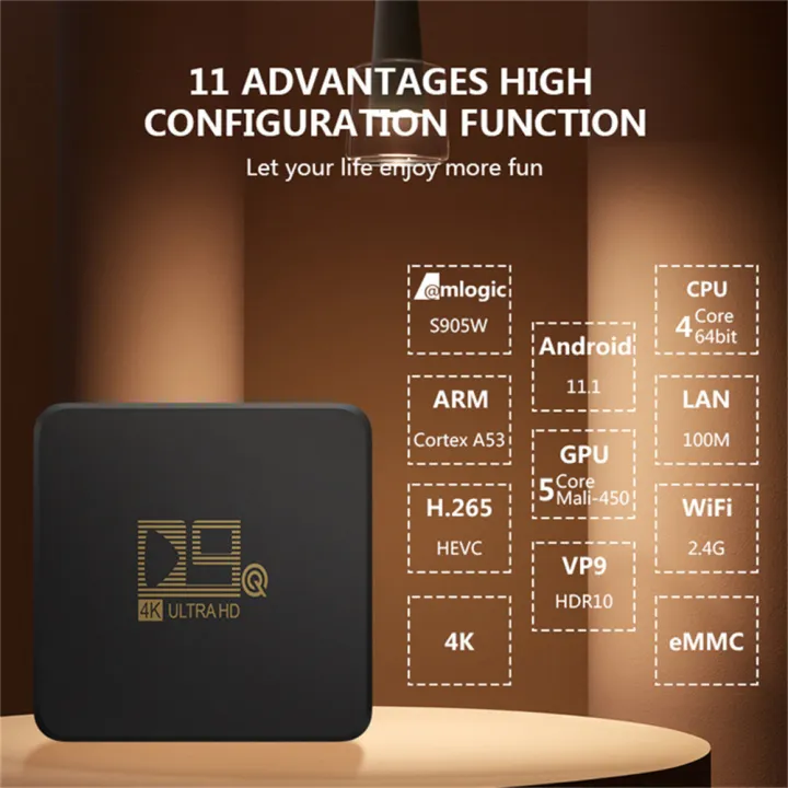 BeesClover%20D9q%20Set-top%20Box%20S905%201.5ghz%20Quad-core%20Arm%20Clear%204k%20Hdr%20Android%2011%202.4g%20Wifi%20High-speed%20D9%20Network%20Tv%20Box%20-%20Image%205
