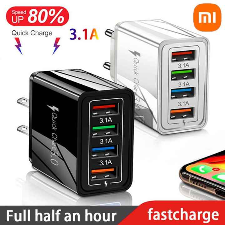 Xiaomi USB Charger Quick Charge 3.0 For Samsung Xiaomi iPhone 15 Tablets Mobile Phone Charger Adapter EU/US Plug Fast Charging