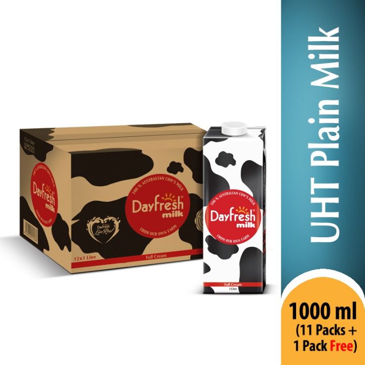 Pack of 12 Dayfresh UHT Milk 1 Ltr (11 +1 Free)
