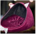Bow Pet House Cat Bed Velvet Soft House for Cat Beautiful Cat House. 