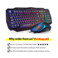 FunBug Ultimate 4in1 Gaming Setup! Mechanical Feeling RGB Gaming Keyboard and Mouse Combo with MousePad & Onikuma Gaming Headphones - Backlight Gaming Key Board, Mouse, Mouse Pad, Head Phone in Low Price - For Pubg Mobile Laptop PC Computer Game. 