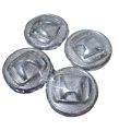 SET OF 4 Honda Full Chrome Material Car Wheel Center Caps Premium Quality 2.25 inches Or 5.72 cm. 
