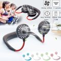 Wearable Shoulder Fan - Fans 3 Speed Adjustable Rechargeable Hands-free Cooling Wearable Portable Sports Mini Neck Fan Hands Free Sport Hanging Neck Fan Random colour. 