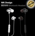 Sporty Bluetooth headset WK Design BD500 with anti-sweat function Hifi Bass Ear Earphones. 