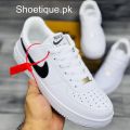 AF StreetForce One Tick Unisex Sneakers – Classic Triple White with Black Swoosh – Premium Unisex  Streetwear – High Quality Premium Shoes – Shoetique.pk. 