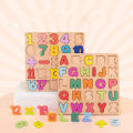 3D Wooden Alphabet Puzzle for Kids Early Educational Activity Board Toys for Boys and Girls. 