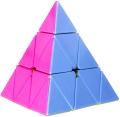 Stickerless Pyramid Cube 3x3 Speed Triangle Pyraminx Puzzle Cube. 