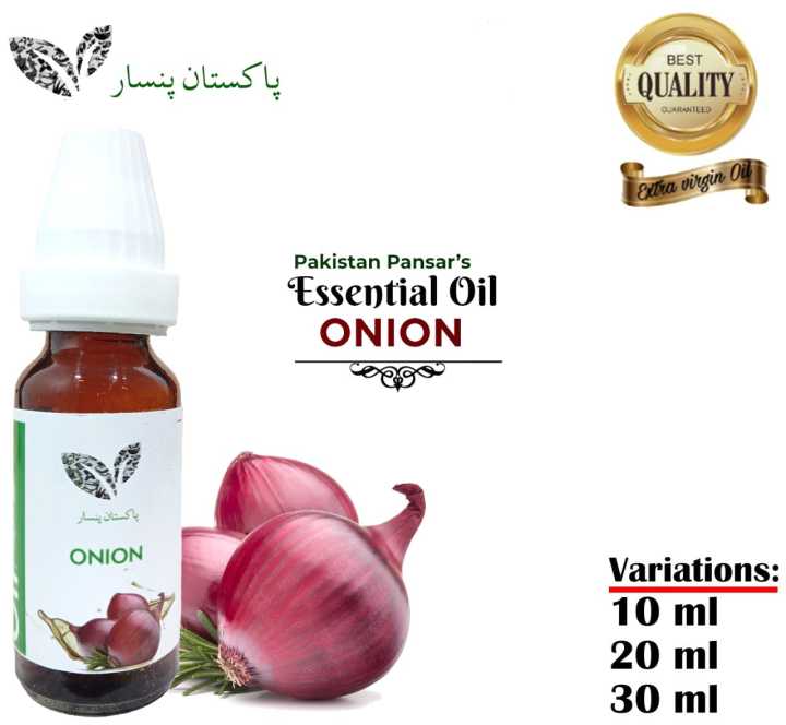 Onion Essential Oil (10 ml) – Pakistan Pansar Onion Oil 100% Pure & Natural – Undiluted