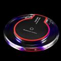 Qi Wireless Charger Crystal Round Charging Pad Docking Dock Station For IPhone X 8 Plus For Samsung Galaxy Note 8 S8 S7 S6 Edge. 