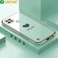 UCUC for Realme C21 Back Cover + Free Lanyard Lover Heart Luxury 6D Plating Case Side Pattern Soft Silicone Square Phone Cases. 