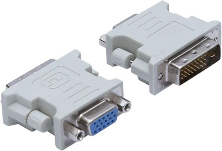 DVI to SVGA Adapter | DVI-I Dual Link (24+5) to VGA Converter (Black) | DVI-I Dual Link (24+1) to VGA Converter (Grey) | High-Definition Signal Transfer | Analog Monitor Compatibility