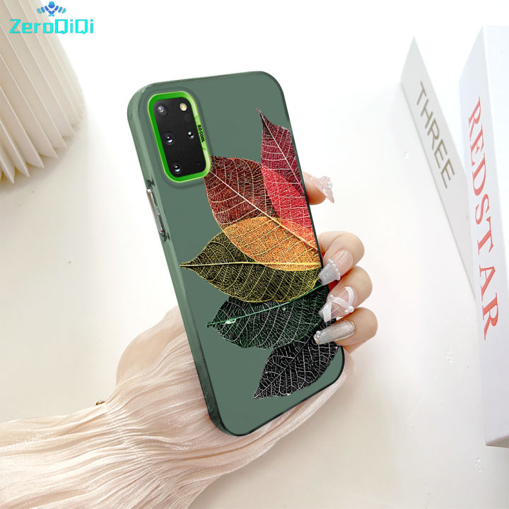 ZeroQiQi for Samsung S20 Plus Back Cover Leaf Specimen Creative Contrast Color Hard Phone Case for Boy Girl
