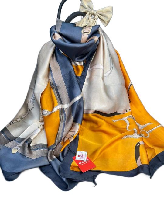 Orhni China Silk Printed Hijab for Women, 100% Silk, 180x90 cm, Multi Designs