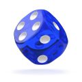10 Ludo Dice, White Blue & Green Colour Ludo Dice [BT]. 