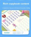 4Pcs Reusable Magic Book for Kids - 4 Book +1 Pen +10 Refill - Painting Drawing Colouring Board Magic Book - Handwriting Free Wiping Calligraphy Montessori Practice Copy Books. 