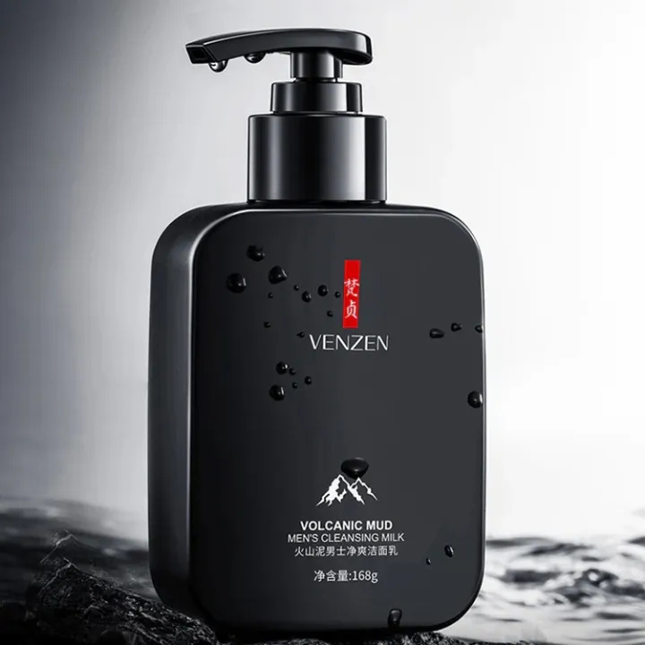 VENZEN/KORMESIC%20Mens%20Face%20Wash%20Oil-Control%20Volcanic%20Mud%20Men's%20Cleansing%20Milk%20Facial%20Cleanser%20-FZ05434%20-%20Image%202