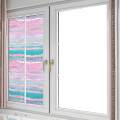 Window Privacy Film, Rainbow Window Clings, 3D Decorative Window Vinyl, Stained Glass Window Decals, Static Cling Window Sticker Non Adhesive. 
