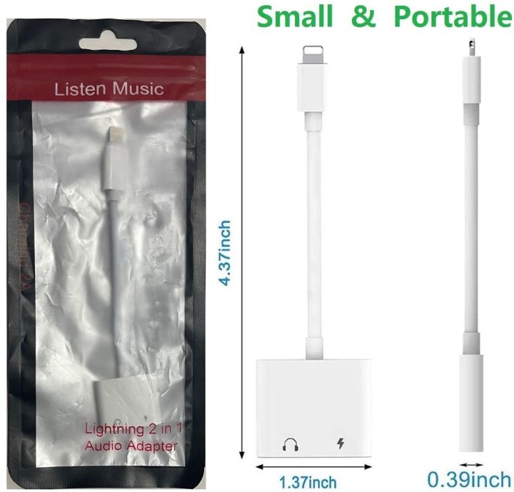 Headphone%20Adapter%20for%20iPhone%202%20in%201%20to%203.5%20mm%20AUX%20Audio%20Dongle%20Accessories%20for%20Headphones%20Compatible%20with%20iPhone%207/7Plus/8/8Plus/X/XS/11/12/Pro%20Max/iPad,%20Supports%20%20iOS%2012%20or%20later%20-%20White%20-%20Image%206