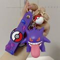 New Style Pokemon Keychain Anime Cute Pikachu Gengar Figure Fashion Keyring Jewelry Pendent Car Key Accessories Doll Toys Gifts. 