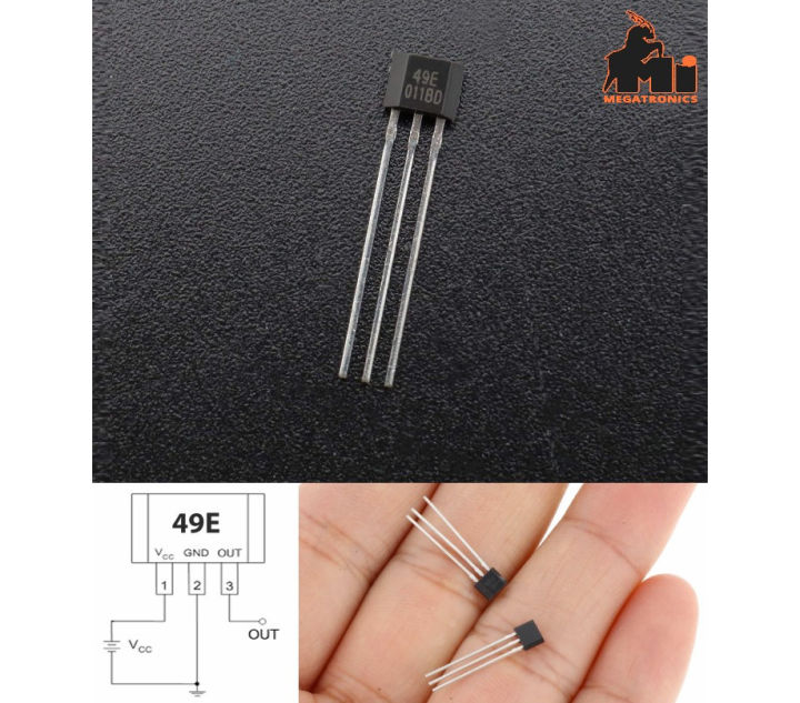3pcs Hall Effect Sensor 49E Hall sensor OH49E S49E Hall element SS49E ...
