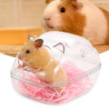 Hamster Bathtub Fully Transparent Leak-proof Safe Pet Hamster Bathroom for Little Animals. 