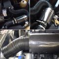Intake Air Filter, Universal Car 3" Carbon Fibre Cold Air Filter Feed Enclosed Intake Induction Pipe Hose Kit. 