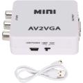 Mini VGA To Video Converter Composite AV To VGA Adapter, TV SetTop Box Audio Video Converter. 